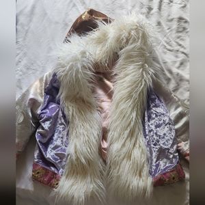 Fur patchwork party jacket Festival